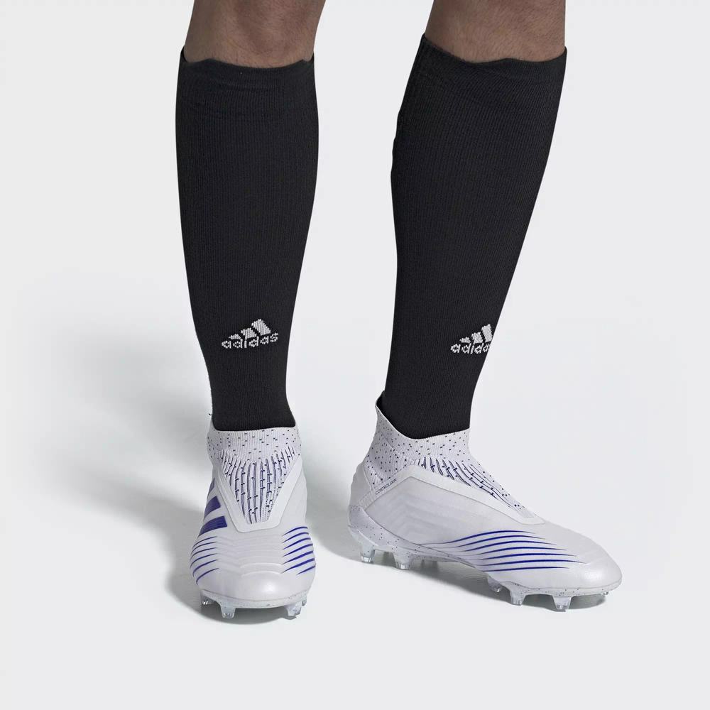 Adidas Predator 19+ Firm Ground Tacos de Futbol Blancos Para Hombre (MX-26281)